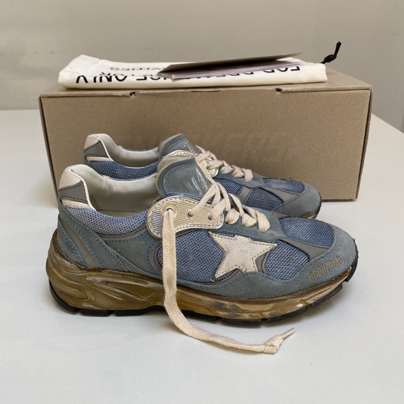 Golden Goose Dad Star Running Sneaker in Blue/Gray/Silver sz 35 New in Box - Picture 2 of 10